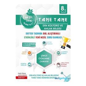 Nartest Yayınları 8.Sınıf Yeşil Defter Tadında Tane Tane Din Kültürü ve Ahlak Bilgisi