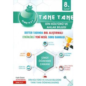 Nartest Yayınları 8.Sınıf Yeşil Defter Tadında Tane Tane Din Kültürü ve Ahlak Bilgisi