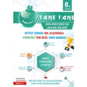 Nartest Yayınları 8.Sınıf Yeşil Defter Tadında Tane Tane Din Kültürü ve Ahlak Bilgisi