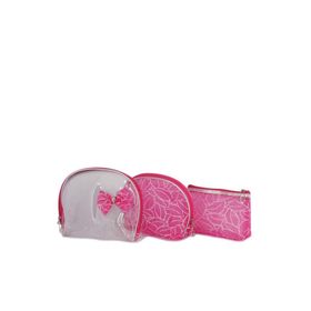 Nascita 0043 Eleganza Şeffaf 3'lü Makyaj Çantası