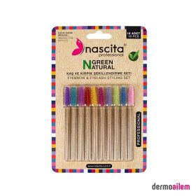 Nascita 06 Green Natural 10 Adet Kaş ve Kirpik Şekillendirme Seti