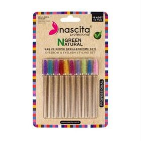 Nascita 06 Green Natural 10 Adet Kaş ve Kirpik Şekillendirme Seti