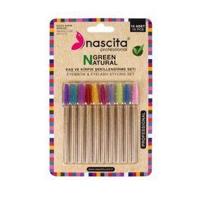 Nascita 06 Green Natural 10 Adet Kaş ve Kirpik Şekillendirme Seti
