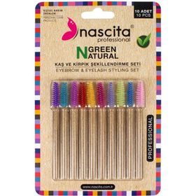 Nascita 06 Green Natural 10 Adet Kaş ve Kirpik Şekillendirme Seti