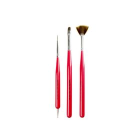 Nascita 06 Nail Art 3'lü Tırnak Süsleme Fırça Seti