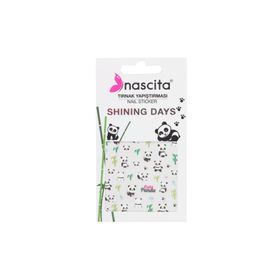 Nascita 23 Cute Panda Tırnak Stickeri