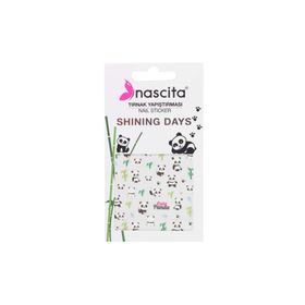 Nascita 23 Cute Panda Tırnak Stickeri