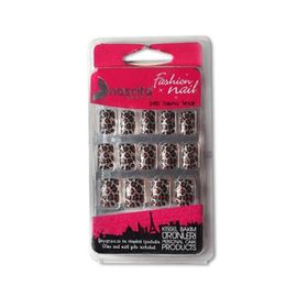 Nascita 24'lü 102 Gümüş Renkli Leopar Desen Tırnak