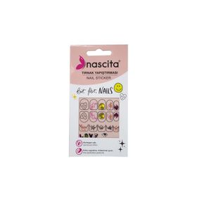 Nascita 28 Emoji Desenli Tırnak Stickerı