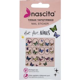 Nascita 29 Kelebek Desenli Tırnak Stickerı