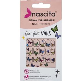 Nascita 29 Kelebek Desenli Tırnak Stickerı