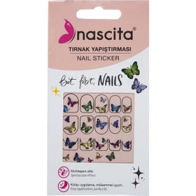 Nascita 29 Kelebek Desenli Tırnak Stickerı