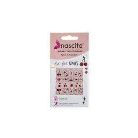 Nascita 30 Kiraz Desenli Tırnak Stickerı