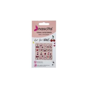 Nascita 30 Kiraz Desenli Tırnak Stickerı