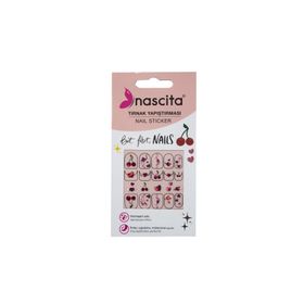 Nascita 30 Kiraz Desenli Tırnak Stickerı