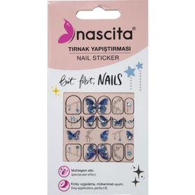 Nascita 32 Işıltılı Yıldız Desenli Tırnak Stickerı