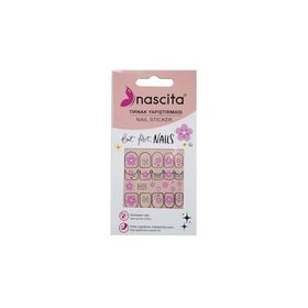 Nascita 34 Işıltılı Çiçek Desenli Tırnak Stickerı