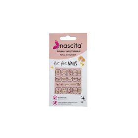 Nascita 35 Işıltılı Gül Desenli Tırnak Stickerı