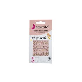 Nascita 35 Işıltılı Gül Desenli Tırnak Stickerı