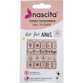 Nascita 36 Işıltılı Kutup Yıldızı Desenli Tırnak Stickerı