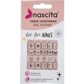 Nascita 36 Işıltılı Kutup Yıldızı Desenli Tırnak Stickerı