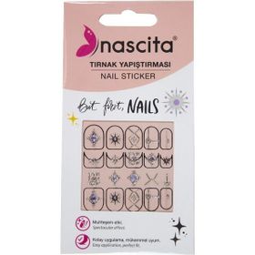 Nascita 36 Işıltılı Kutup Yıldızı Desenli Tırnak Stickerı