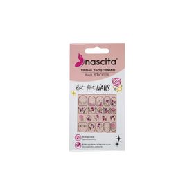 Nascita 37 Işıltılı Renkli Gül Desenli Tırnak Stickerı