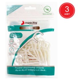 Nascita 50'li X 3 Paket Nane Aromalı Kürdanlı Diş İpi