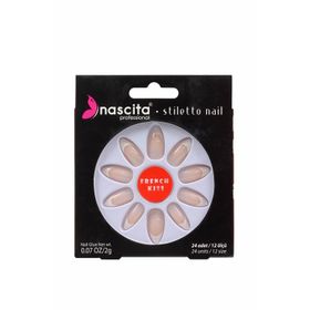 Nascita Matte French Nails Stiletto Takma Tırnak