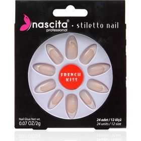 Nascita Matte French Nails Stiletto Takma Tırnak