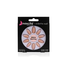 Nascita Matte French Nails Stiletto Takma Tırnak