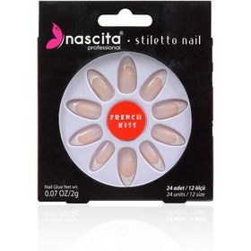 Nascita Matte French Nails Stiletto Takma Tırnak