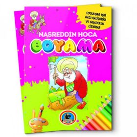 Nasrettin Hoca Örnekli Renkli Boyama Kitabı - Karatay Yayınevi