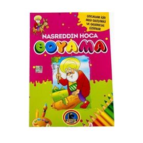 Nasrettin Hoca Örnekli Renkli Boyama Kitabı - Karatay Yayınevi