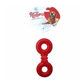 Natura 12.5 cm Plastik Dikenli Yuvarlak Kemik Köpek Oyuncak