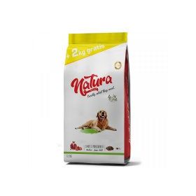 Natura 12 kg Kuzulu ve Narlı Düşük Tahıllı Yetişkin Köpek Maması 2 kg hediye