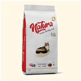 Natura 2.25 kg Düşük Tahıllı Tavuk Yaban Mersini Evde Yaşayan Kedi Maması