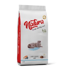 Natura 2.25 kg Somonlu ve Yaban Mersinli Düşük Tahıllı Yetişkin Kuru Kedi Maması