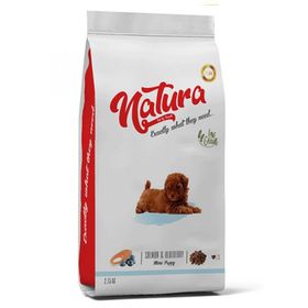 Natura 2.75 kg Puppy Düşük Tahıllı Somonlu ve Yaban Mersinli Küçük Irk Yavru Köpek Maması