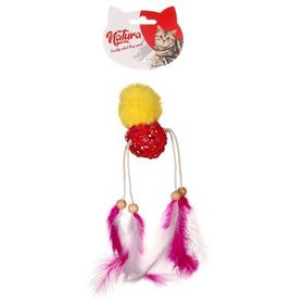 Natura 25 cm Tüylü Bambu Peluş Top Kedi Oyuncağı