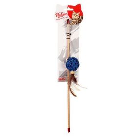 Natura 40 cm Tüylü Bambu Top Doğal Kedi Olta Oyuncağı