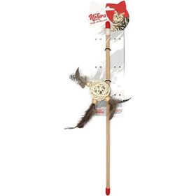 Natura 45 cm Üç Tüylü Bambu Top Kedi Olta Oyuncağı