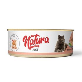 Natura 70 gr Adult Tahılsız Ton Balık ve Karidesli Yetişkin Kedi Konservesi