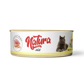 Natura 70 gr Adult Tahılsız Ton Balık ve Tavuk Filetolu Yetişkin Kedi Konservesi