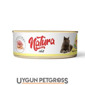 Natura 70 gr Ton Balığı Tavuk Fileto Jöle İçinde Pirinçli Kedi Konservesi