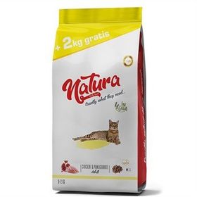 Natura 8+2 kg Tavuklu ve Narlı Düşük Tahıllı Yetişkin Kedi Maması