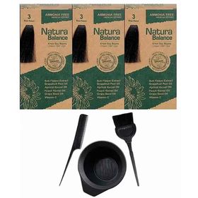 Natura Balance 3 Koyu Kahve 3 Adet Saç Boyası + Saç Boyama Seti
