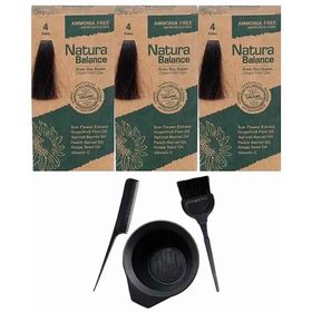 Natura Balance 4 Kahve 3 Adet Saç Boyası + Saç Boyama Seti