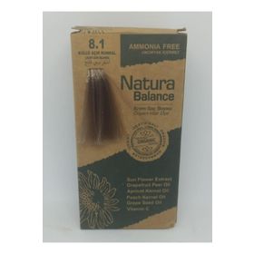 Natura Balance 8.1 Küllü Açık Kumral Organik Saç Boyası Seti