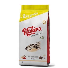 Natura Düşük Tahıllı Kısırlaştırılmış Hamsi Somon Böğürtlen 8+2 kg Kedi Maması
